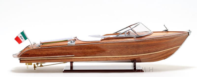 Wooden Model Boat Aquariva painted -L87-